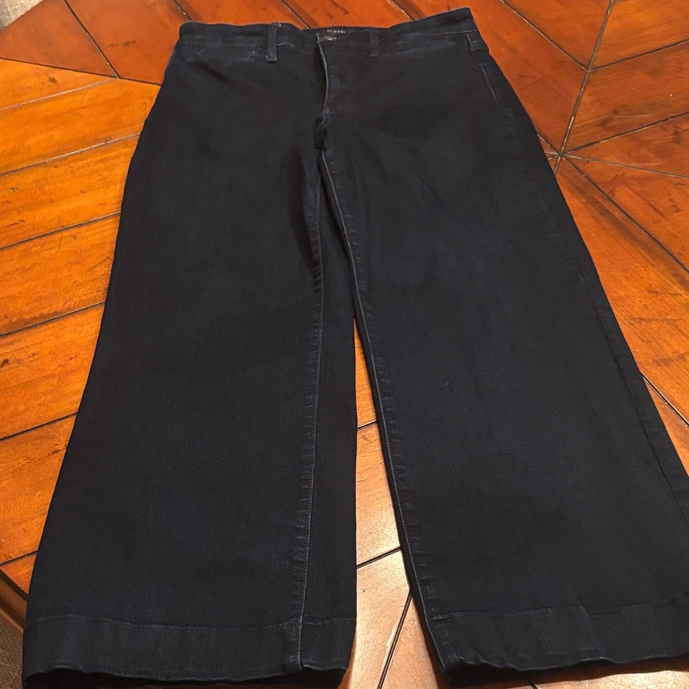 NYDJ Wide-Leg Dark Rinse Jeans